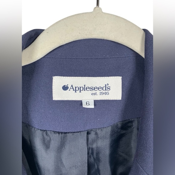 Appleseeds Single Button Blazer Blue Womens size 6 - Picture 2 of 10